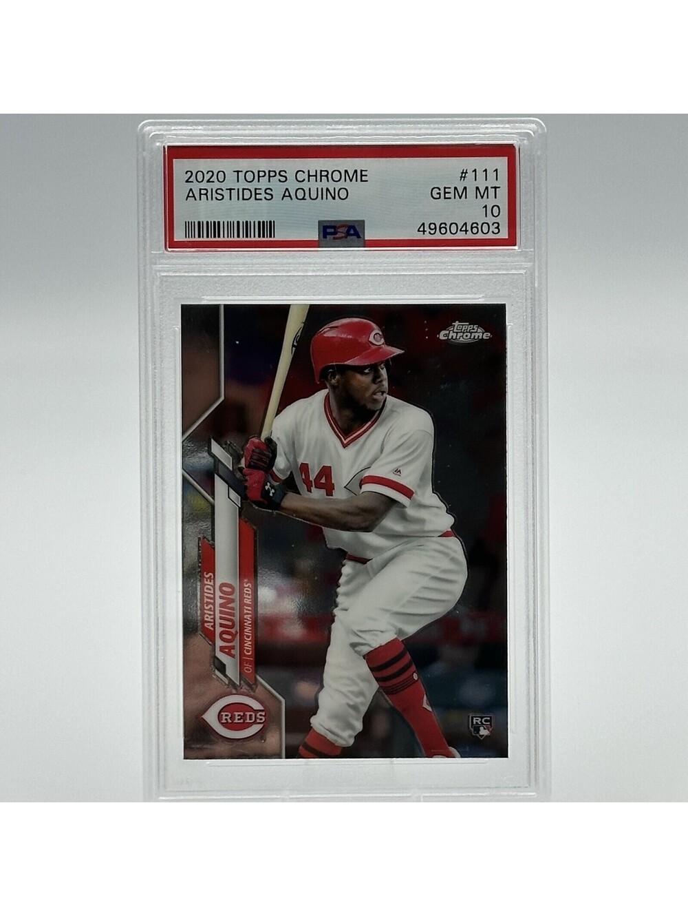 Aristides Aquino 2020 Topps Chrome RC #111 Cincinnati Reds PSA 10 MLB